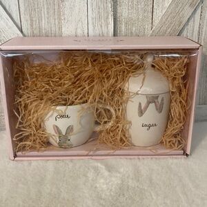 Rae Dunn Bunny Creamer and Sugar Jar Set